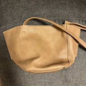 Anthropologie faux leather bucket bag